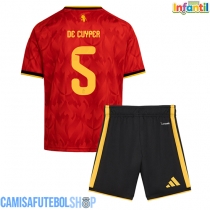 Camisa de time de futebol Bélgica Maxim De Cuyper #5 Replicas 1º Equipamento Infantil Mundo 2026 Manga Curta (+ Calças curtas)